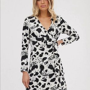 Asos ink print midi/maxi dres